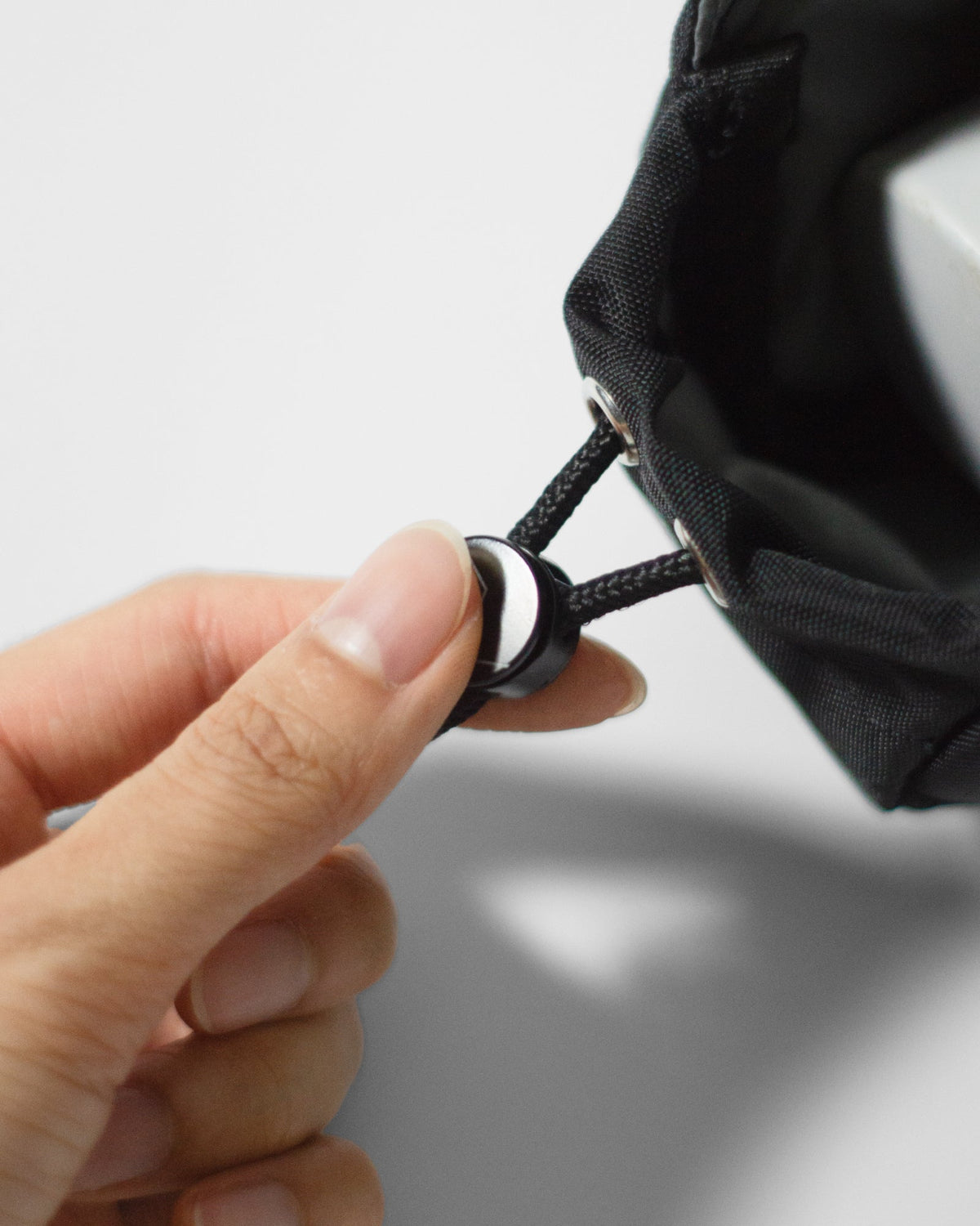 Bottle Bag cord lock detail